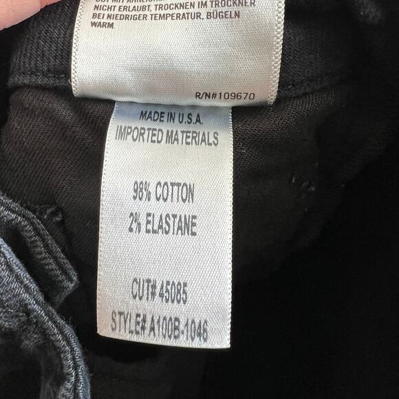 Agolde Nico Exposed Zipper Jeans Women's 26 Black Slim Fit High Rise Cropped - Picture 7 of 7